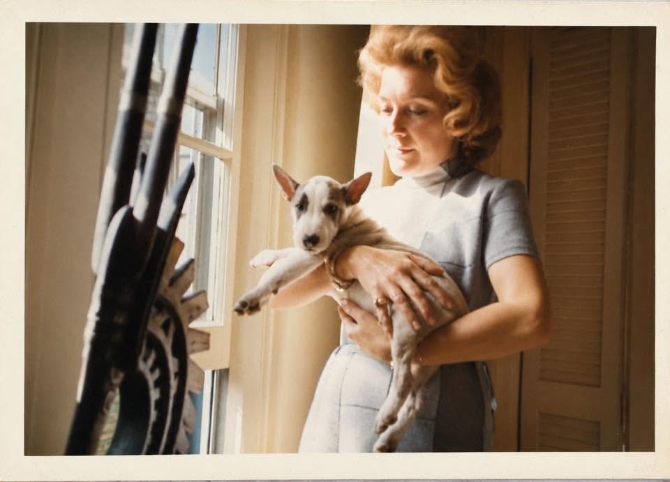 Lily as a puppy with Mom